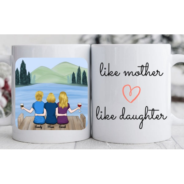 Mom & 2 Daughters - Mountains - Like Mother Like Daughter