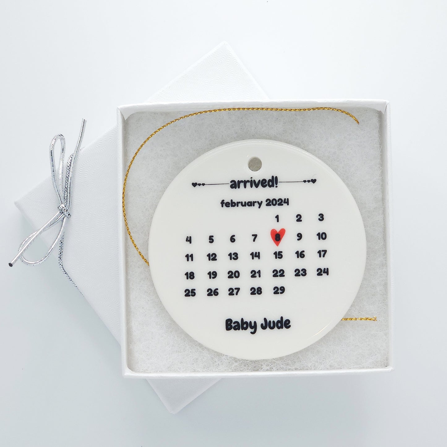 Newborn Baby Arrived Ornament - Calendar
