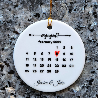 Engaged Ornament - Calendar
