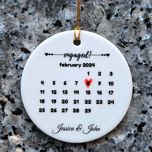 Engaged Ornament - Calendar