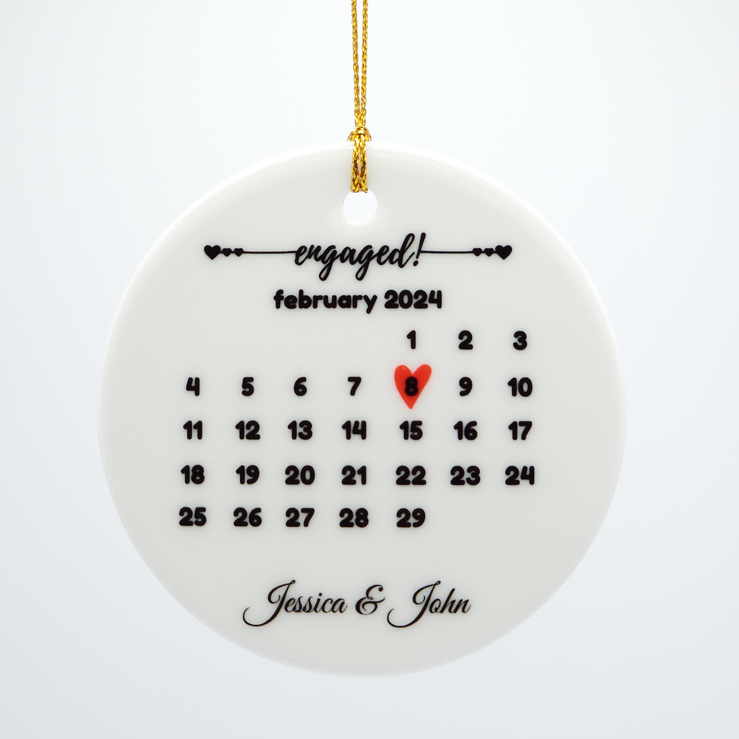 Engaged Ornament - Calendar