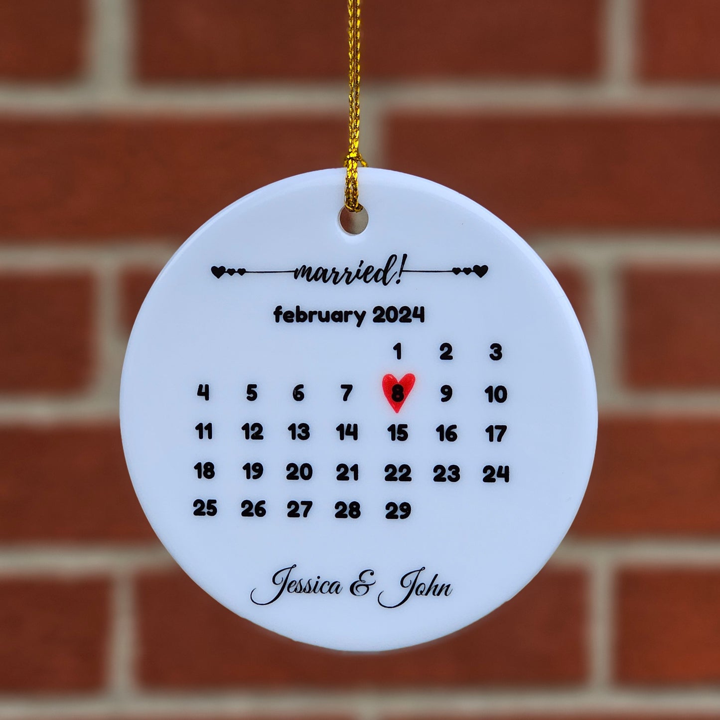 Wedding & Anniversary Ornament - Calendar