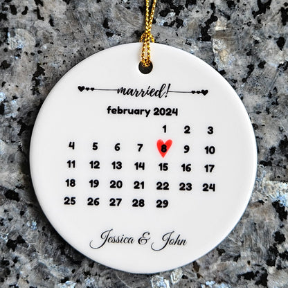 Wedding & Anniversary Ornament - Calendar