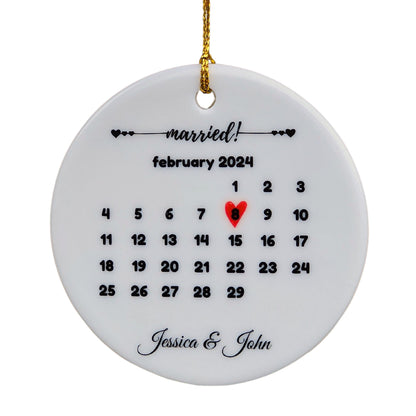 Wedding & Anniversary Ornament - Calendar