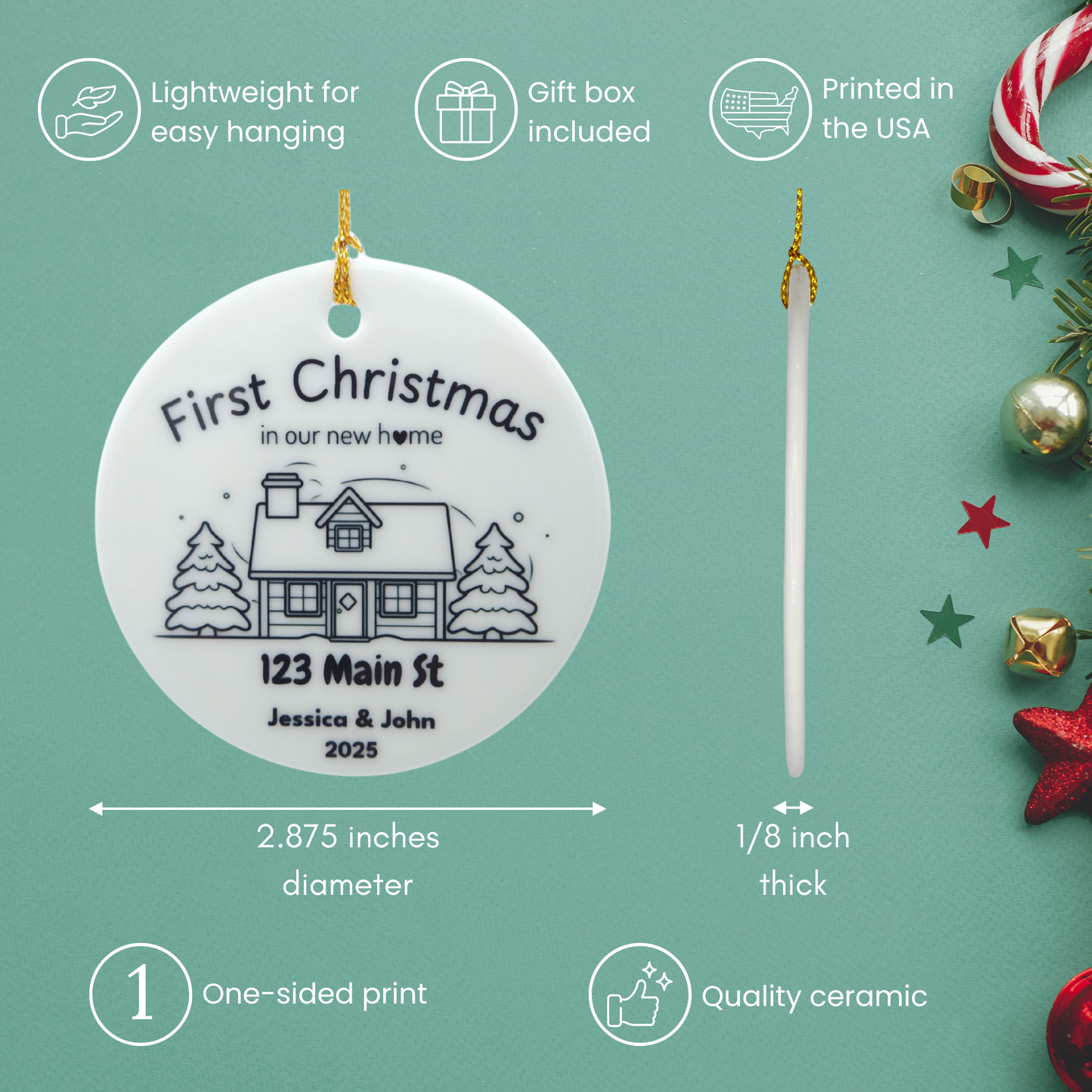 First Christmas in Our New Home Ornament