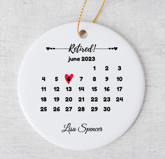 Retirement Ornament - Calendar