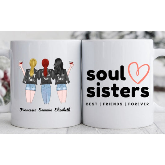 Three Sisters - Big Sis, Middle Sis, Lil Sis Jackets - Soul Sisters Mug