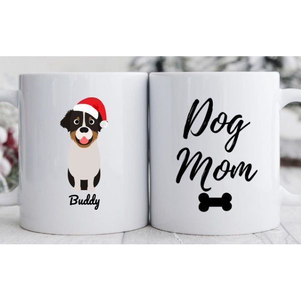 One Dog - Santa Hat - Dog Mom Mug