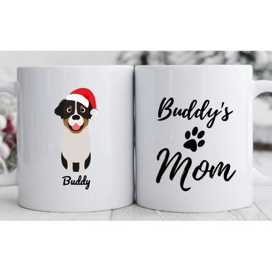 One Dog - Santa Hat - Pet's Mom Mug