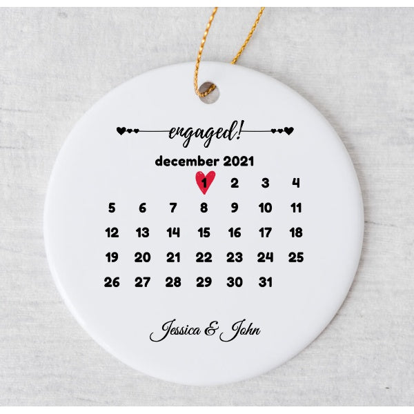 Engagement Ornament - Calendar
